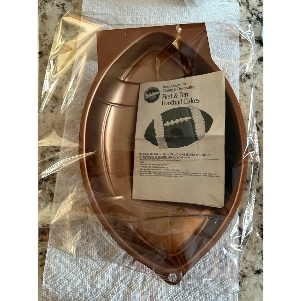 Wilton Football Cake Pan – Vintage Copper‎ Finish Aluminum Mold